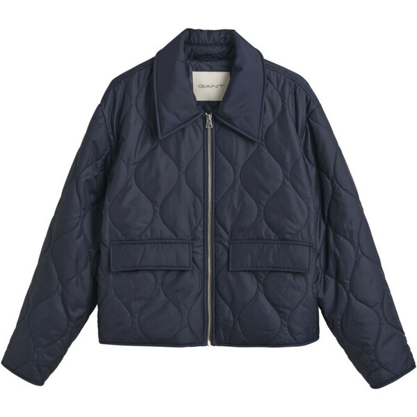 BUNDA GANT QUILTED COLLARED JACKET EVENING BLUE 47308547