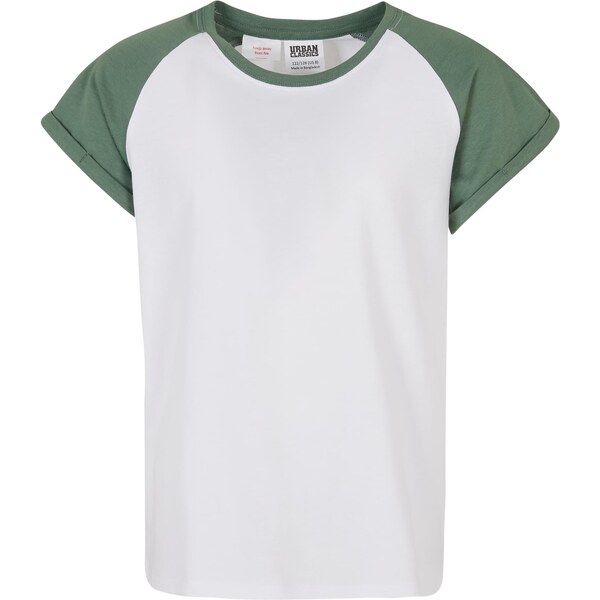 Urban Classics Girls contrasting raglan t-shirt white/sage 50686879