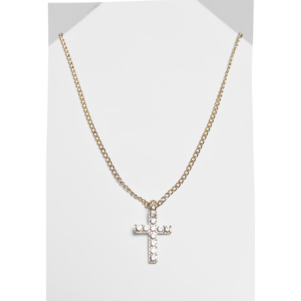 Urban Classics Náhrdelník s krížikom - zlatá farba 67163527