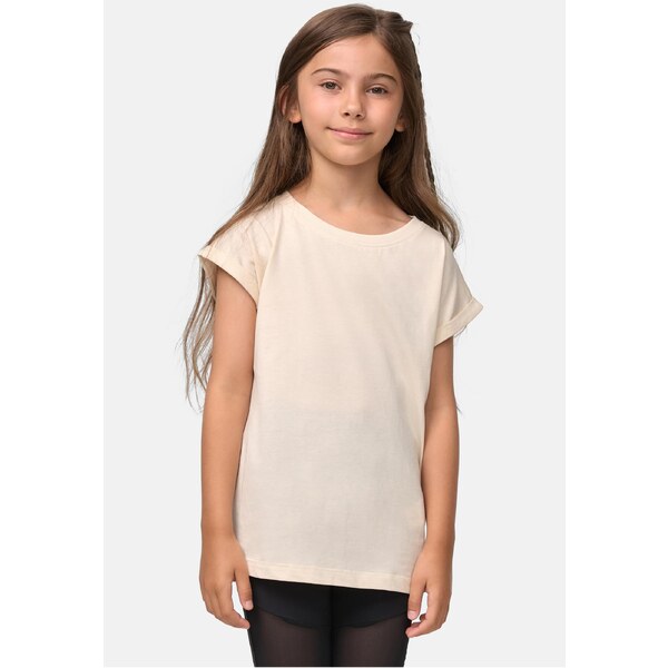 Urban Classics Girls Organic T-Shirt with Extended Shoulder Whitesand 50686748