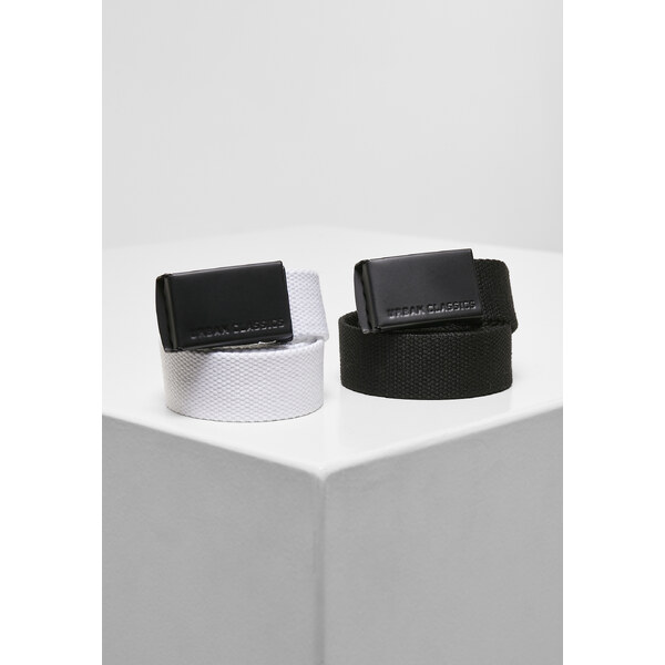 Urban Classics Canvas belt Kids 2-Pack black+white 50950487