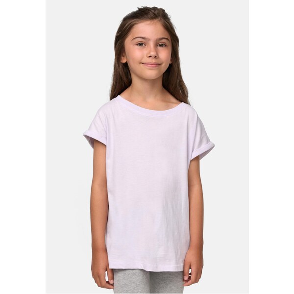 Urban Classics Girls Organic T-Shirt with Extended Shoulder Soft Lilac 50603288
