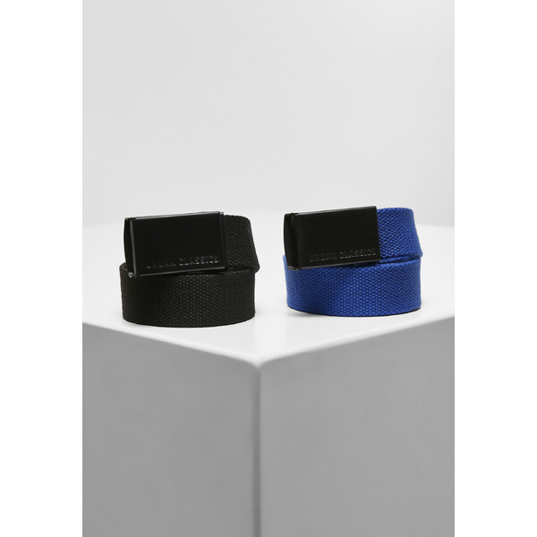 Urban Classics Childrens canvas belt 2 pieces black+blue 50950673