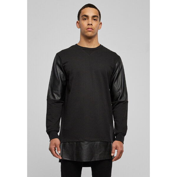 Urban Classics Dlhá mikina so syntetickou kožou 50500822