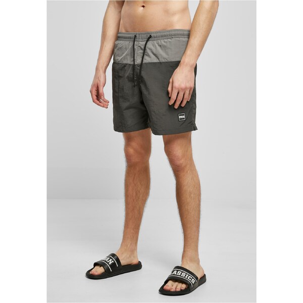 Urban Classics Mens Block Swimsuit Grey/Asphalt 50686881