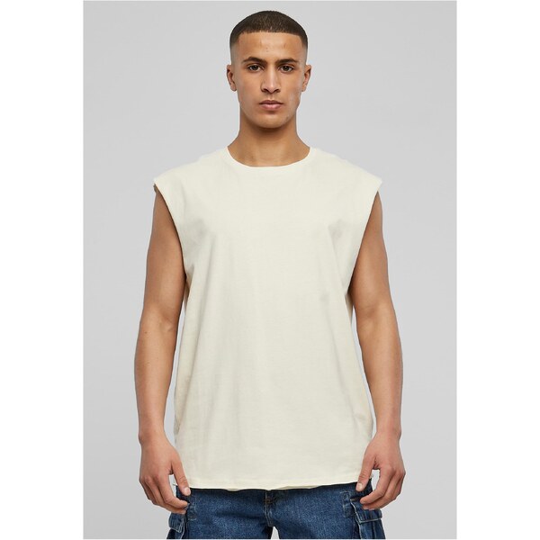 Urban Classics White Sand Sleeveless T-Shirt with Open Edge 51043594