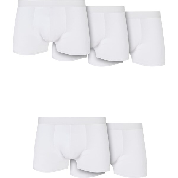 Urban Classics Sturdy Organic Cotton Boxer Shorts 5-Pack White 50603614