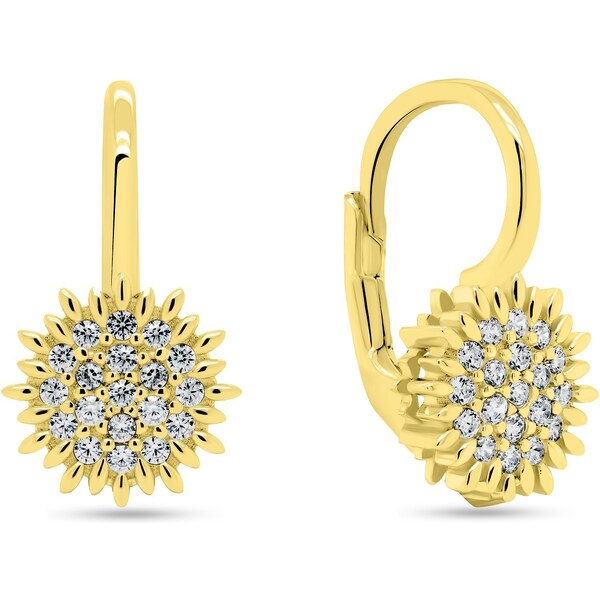 Brilio Silver Pôvabné pozlátené náušnice so zirkónmi EA253Y 66595156