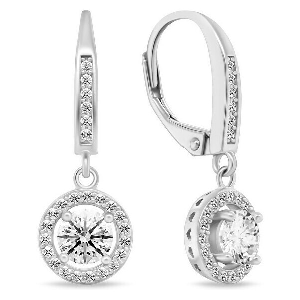 Brilio Silver Nádherné strieborné náušnice s čírymi zirkónmi EA466W 66597111