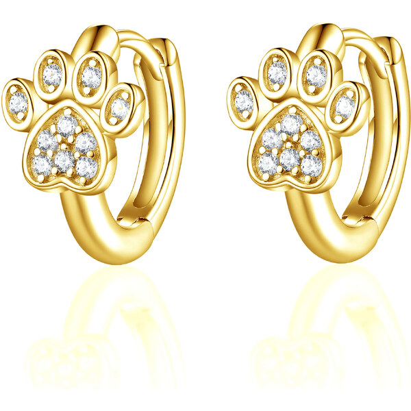 Olivie Strieborné náušnice LABKA GOLD 8094 47332780