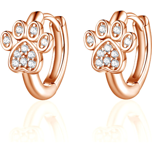 Olivie Strieborné náušnice LABKA ROSE 8096 47332782