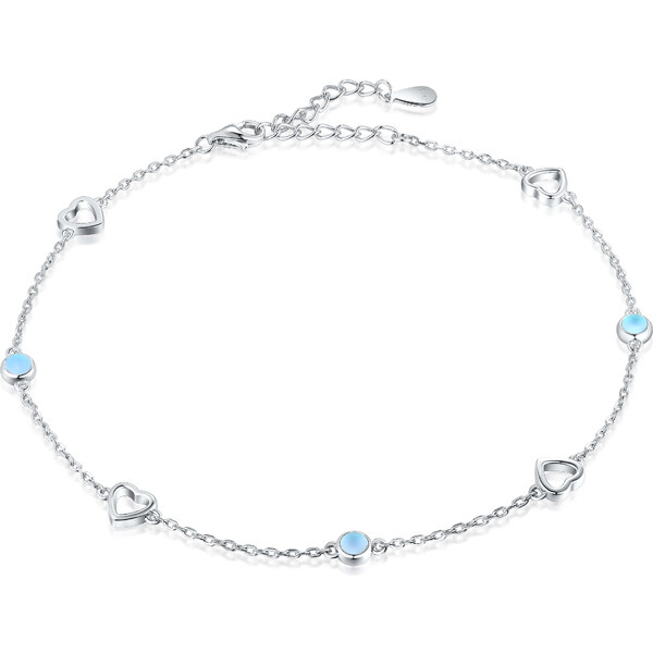 Olivie Strieborná retiazka na nohu MESAČNÝ KAMEŇ 8116 47359709