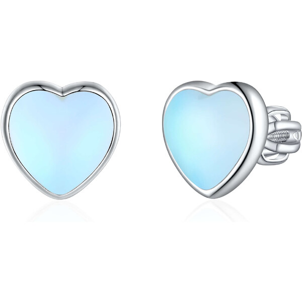 Olivie Strieborné náušnice MESAČNÉ SRDCE 8120 47359712