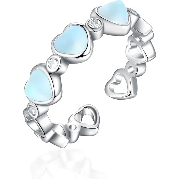 Olivie Strieborný prsteň MESAČNÉ SRDCE 8123 47359715