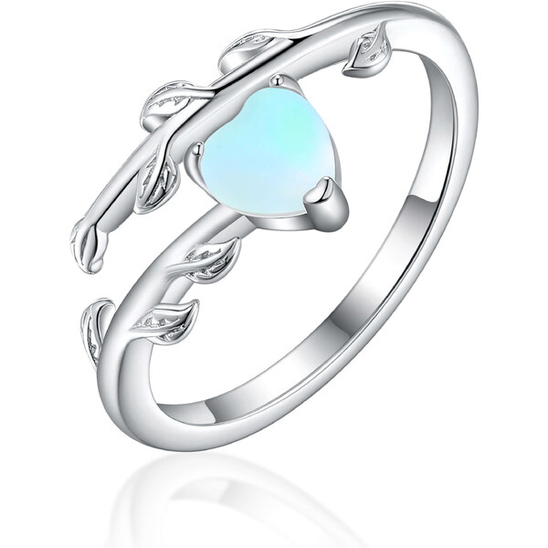 Olivie Strieborný prsteň MESAČNÉ SRDCE 8124 47359716