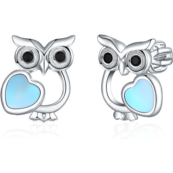 Olivie Strieborné náušnice MESAČNÁ SOVA 8135 47359724