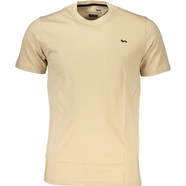 HARMONT & BLAINE Béžové pánske tričko s krátkym rukávom 64714062