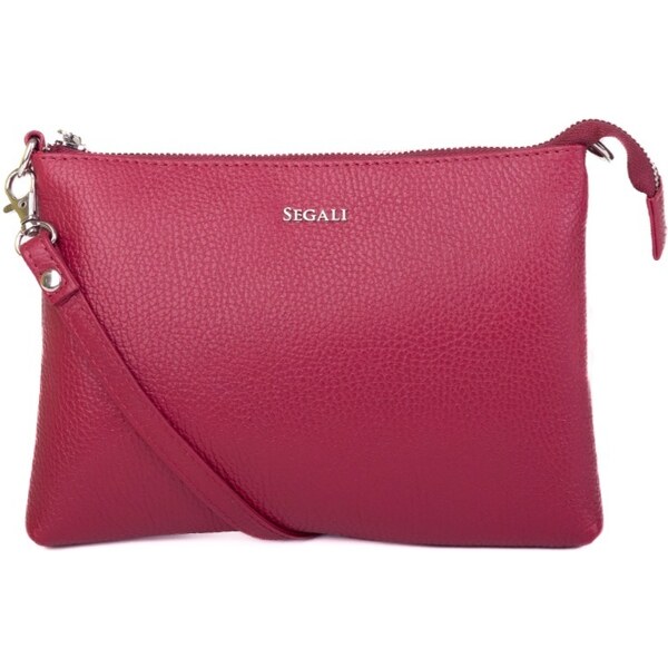 SEGALI Dámska kožená crossbody kabelka A6B viva magenta 66591127