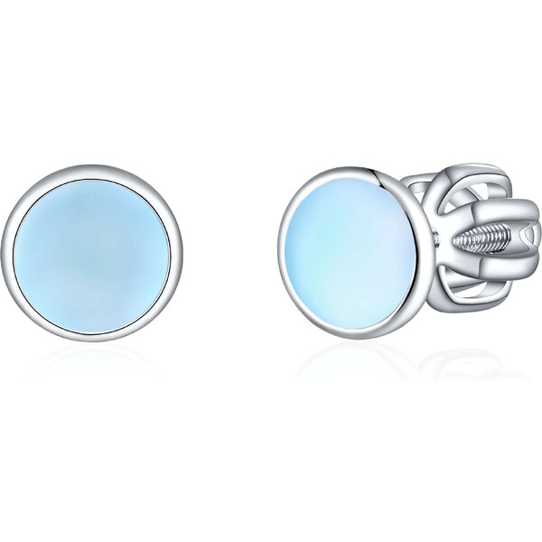 Olivie Strieborné náušnice 4mm MESAČNÝ KAMEŇ 8147 47375236