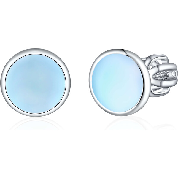 Olivie Strieborné náušnice 6mm MESAČNÝ KAMEŇ 8148 47375237