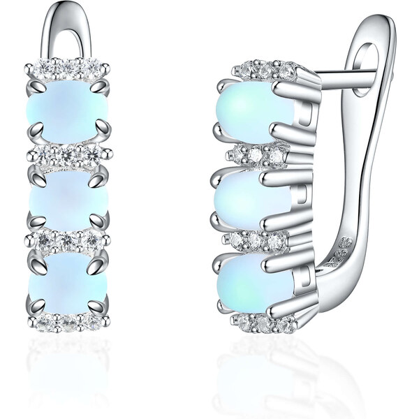 Olivie Strieborné náušnice MESAČNÝ KAMEŇ 8157 47375246