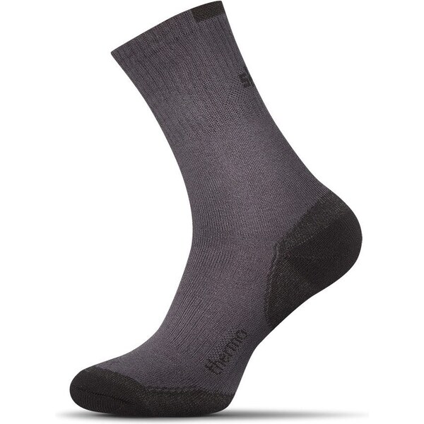 Termo bavlnené tmavo šedé ponožky 47376660