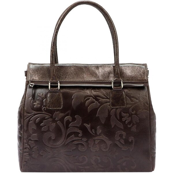 Vera Pelle Kožená tmavo hnedá dámska kabelka do ruky Luka 47376010