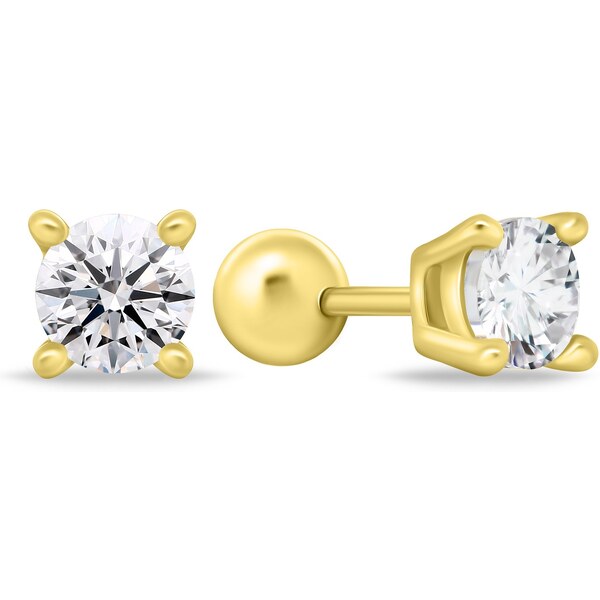 Brilio Silver Strieborné náušnice s čírymi zirkónmi EA18Y 0,4 cm 66587192