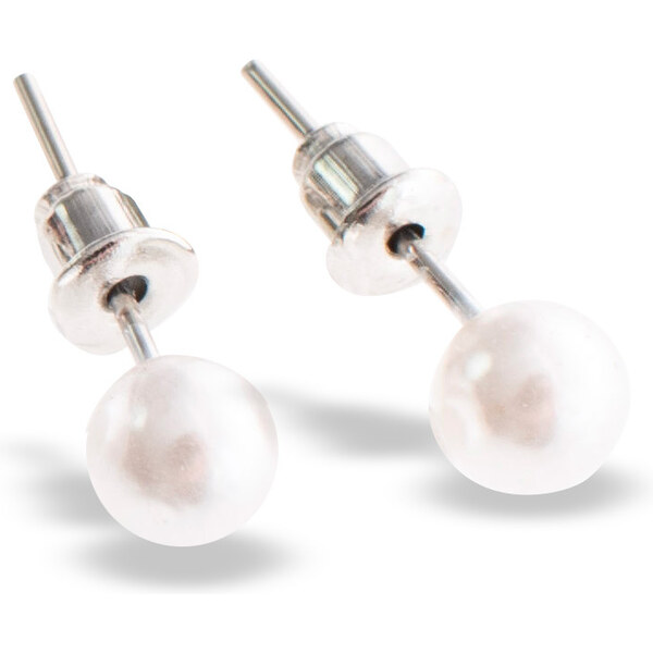 Fashion Only Náušnice - voskové 6mm, biele 47378039