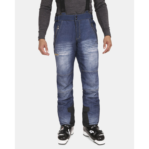 Pánske softshellové lyžiarske nohavice Kilpi jeans-M tmavo modrá 47403725