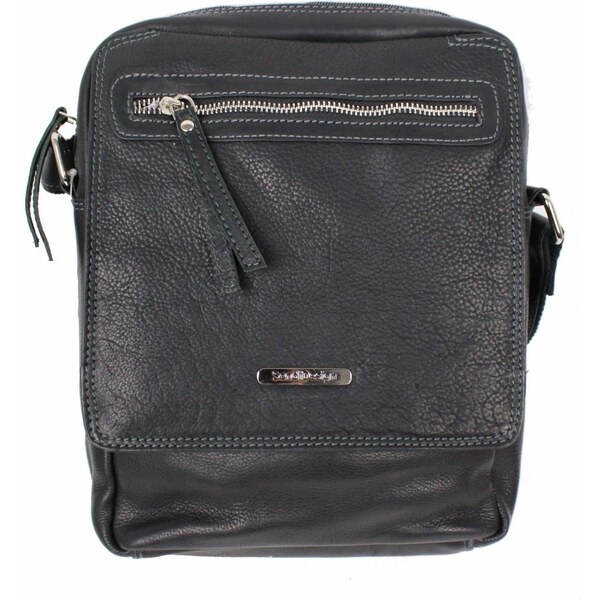 Sendi Design Pánska kožená taška cez rameno Floyd černá 47403638