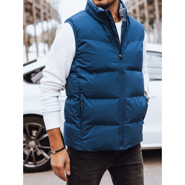 Dstreet Prešívaná modrá zimná vesta 47404271