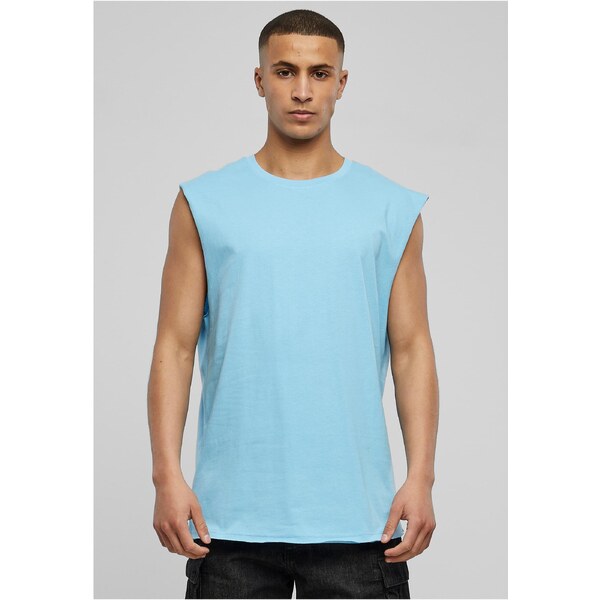 Urban Classics Baltic Blue Sleeveless T-shirt with Open Edge 50995846