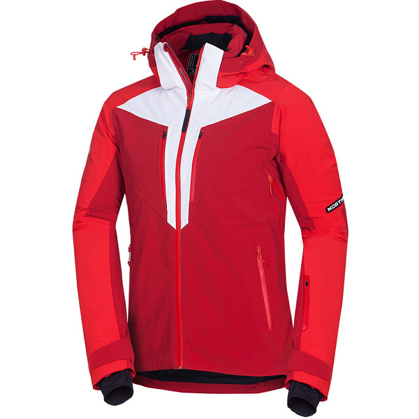 Northfinder Pánska bunda lyžiarska zateplená Primaloft STEPHAN červená 47430514