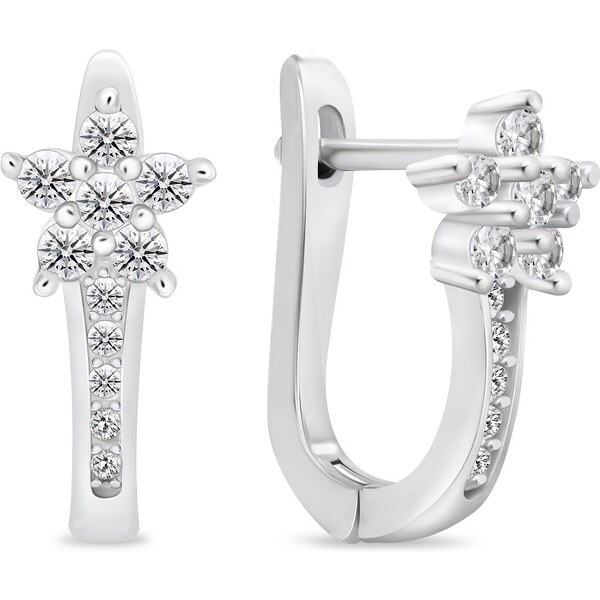 Brilio Silver Krásne strieborné náušnice so zirkónmi EA1005W 66594987