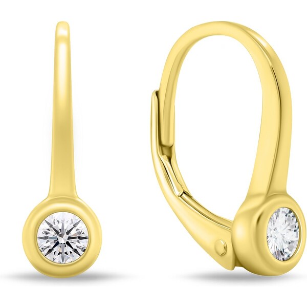 Brilio Silver Trblietavé pozlátené náušnice so zirkónmi LME276Y 66583777