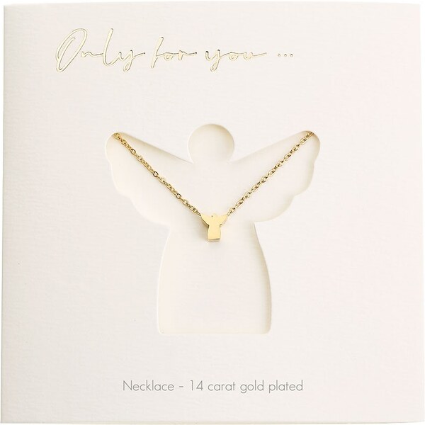 Ligot Náhrdelník z chirurgickej ocele anjel pozlátený 47452978