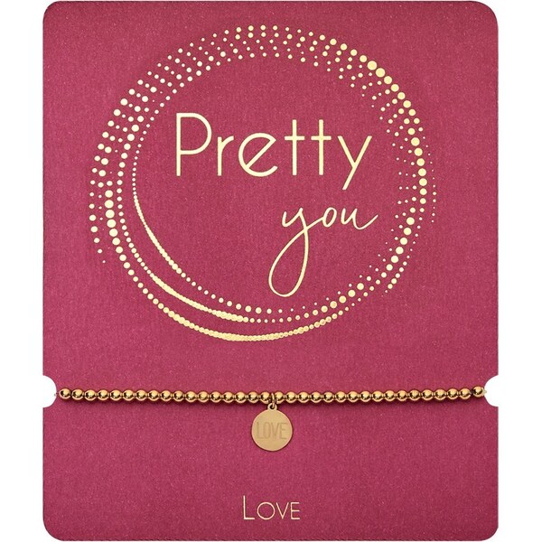 Ligot Náramok z chirurgickej ocele love pozlátený 47452960