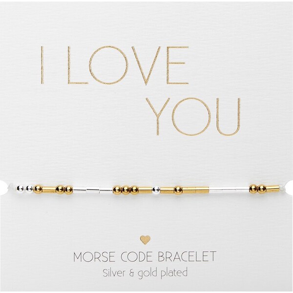 Ligot Náramok z chirurgickej ocele morseovka- I love you 47452962