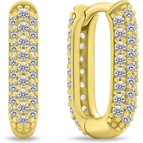 Brilio Silver Trblietavé pozlátené náušnice so zirkónmi EA1023Y 66591365