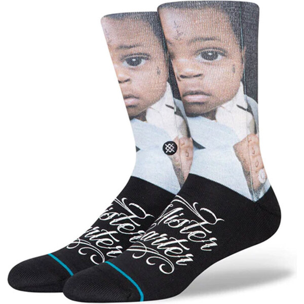 Stance Mister Carter Crew Sock - Unisex - Ponožky Stance - Čierne - 66358073