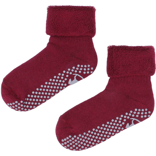 Detské teplé protišmykové ponožky Emel - SFA 100-25 - Bordová 47545768