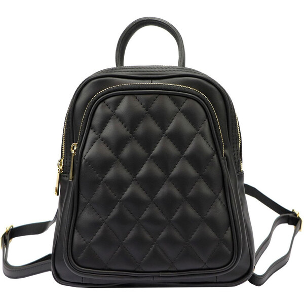 Luka L31184 čierny menší prešívaný dámsky kožený ruksak 6l 47546212