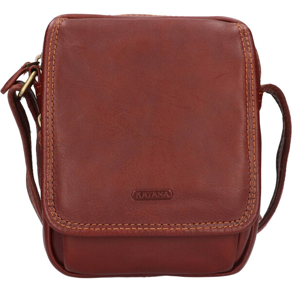 Pánska celokožená taška na doklady Katana Leif - hnedá 48199410