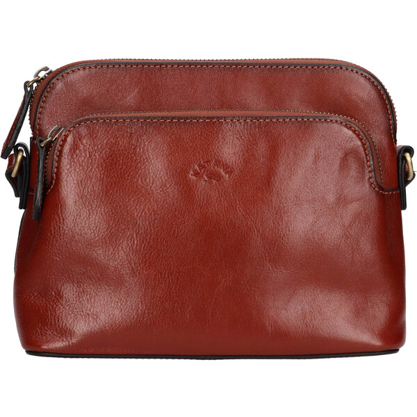 Kožená dámska crosbody kabelka Katana Kaise - hnedá 48199497