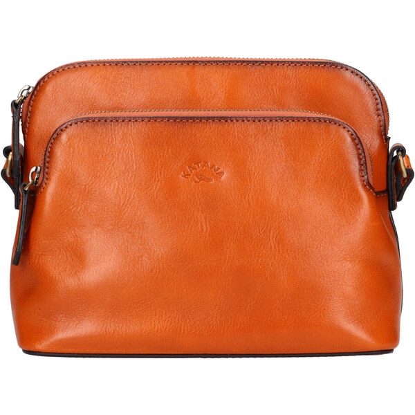 Kožená dámska crosbody kabelka Katana Kaise - koňak 48199561