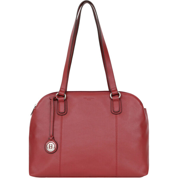 Dámska kožená kabelka Hexagona Brita - červená 48199583
