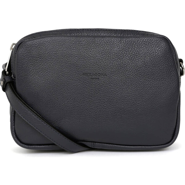 Dámska kožená crossbody kabelka Hexagona Cecilie - tmavo modrá 48199581