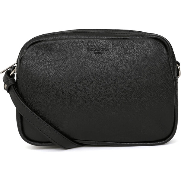 Dámska kožená crossbody kabelka Hexagona Cecilie - čierna 48199582