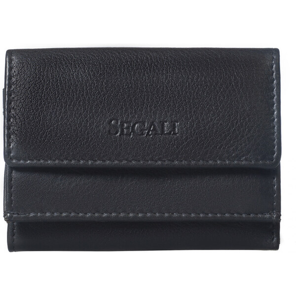 SEGALI Dámska kožená peňaženka 1756 black 66581808